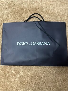 Dolce & Gabbana Black and White Logo Gift Bag XL